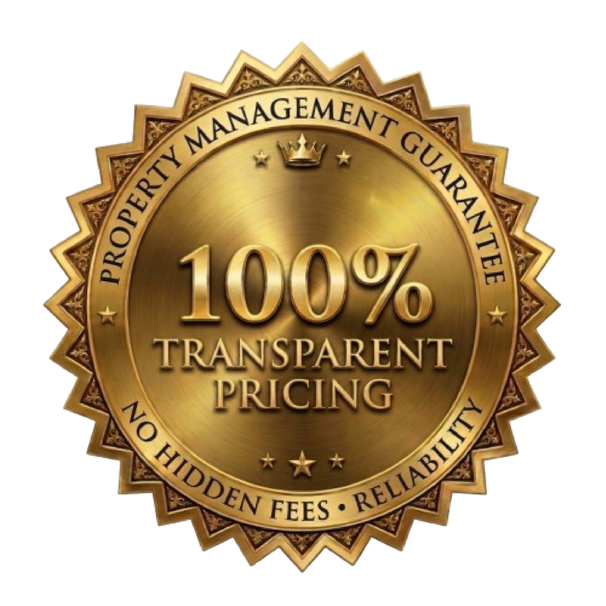 Clearwater transparent property management pricing badge